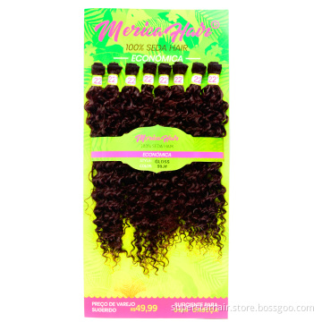 synthetic weave hair packs,high quality synthetic hair curly weaves